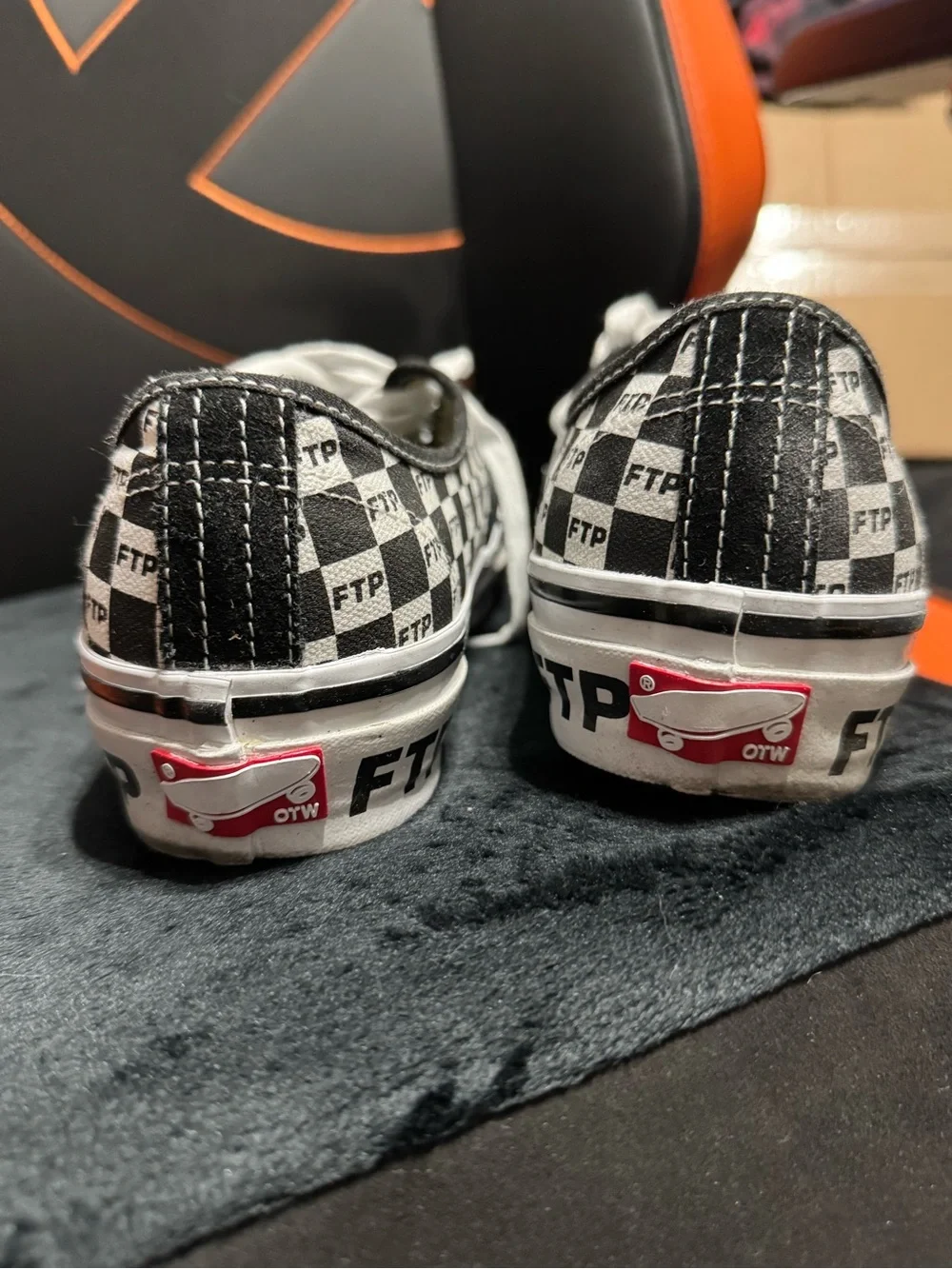 FTP x Vans black & white checkered sneakers
